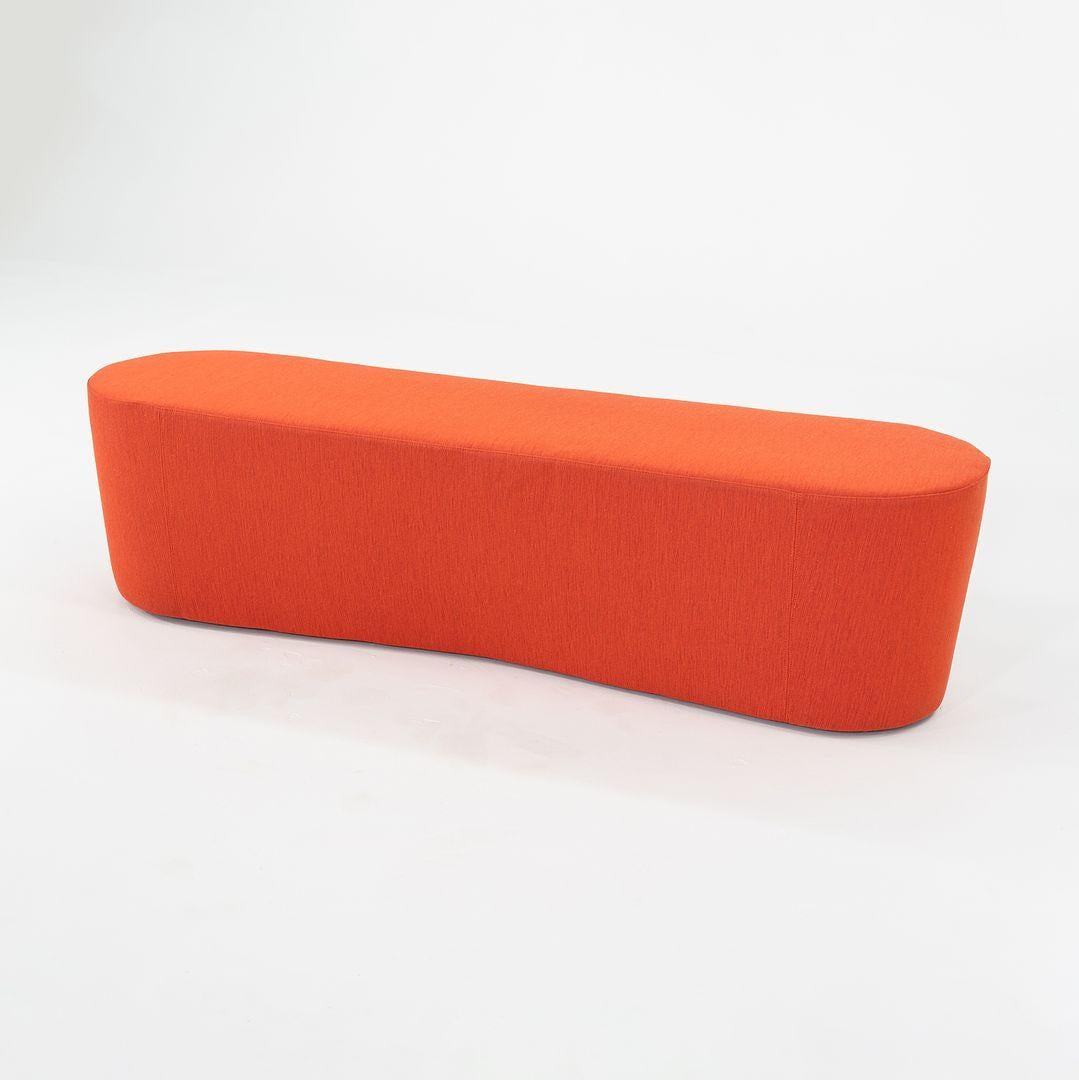 Legno 2023 Alfredo Haberli per Moroso Pouf Taba A in Tessuto Arancione in vendita