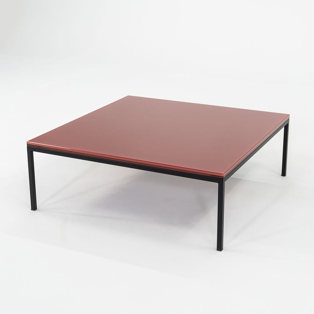 2023 Annabel Karim Kassar for Moroso Nana Table 90x90x32 3009 Oxide Red & Black For Sale 4