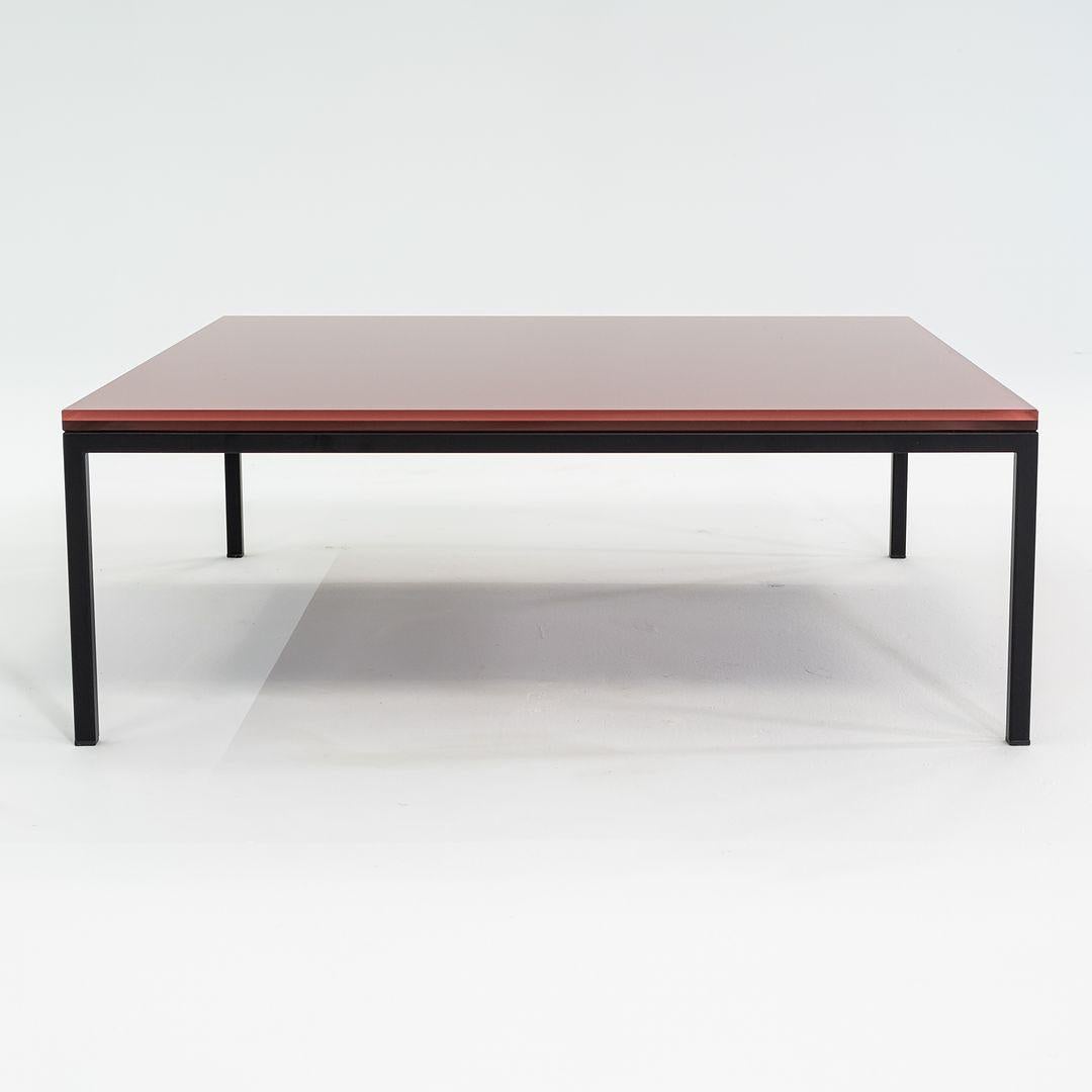 Modern 2023 Annabel Karim Kassar for Moroso Nana Table 90x90x32 3009 Oxide Red & Black For Sale