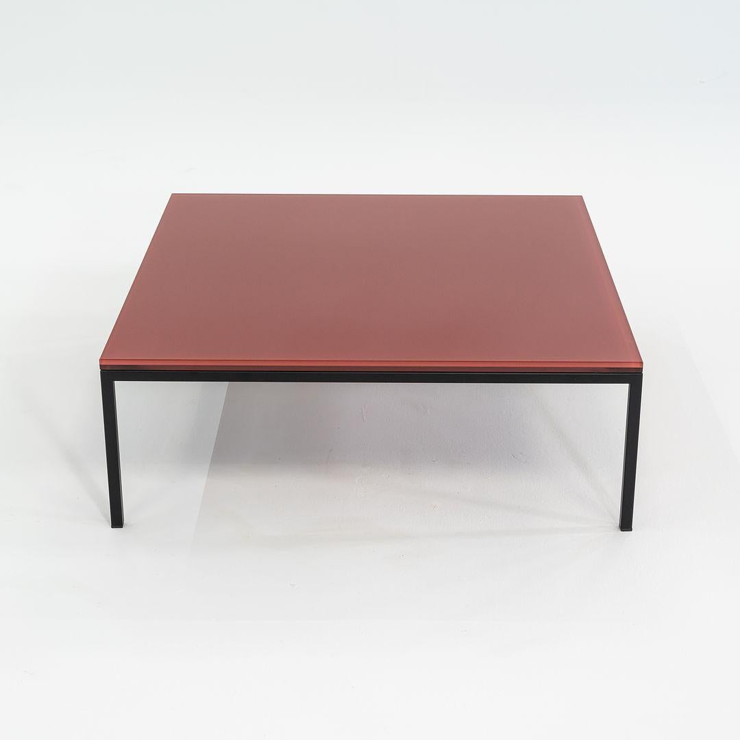 Italian 2023 Annabel Karim Kassar for Moroso Nana Table 90x90x32 3009 Oxide Red & Black For Sale