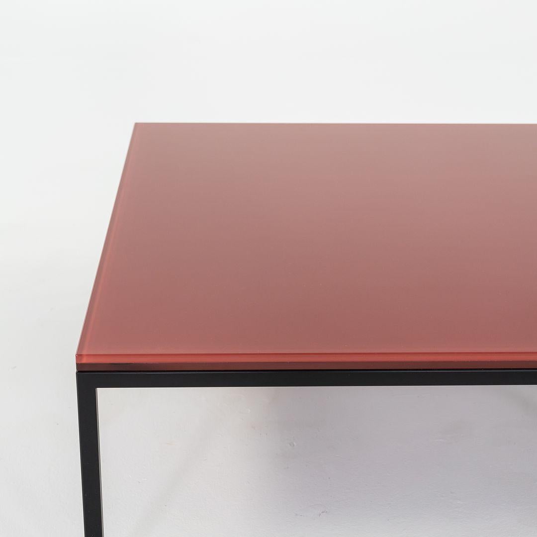 2023 Annabel Karim Kassar for Moroso Nana Table 90x90x32 3009 Oxide Red & Black In Good Condition For Sale In Philadelphia, PA