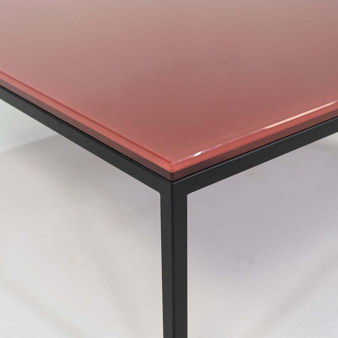 Steel 2023 Annabel Karim Kassar for Moroso Nana Table 90x90x32 3009 Oxide Red & Black For Sale