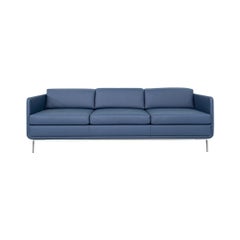 2023 Arik Levy for Bernhardt Design Gaia Three Seat Sofa in Blue Leather