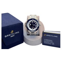 2023 Breitling Superocean 46 A17378 46mm Blue Dial Stainless Steel Box Paper