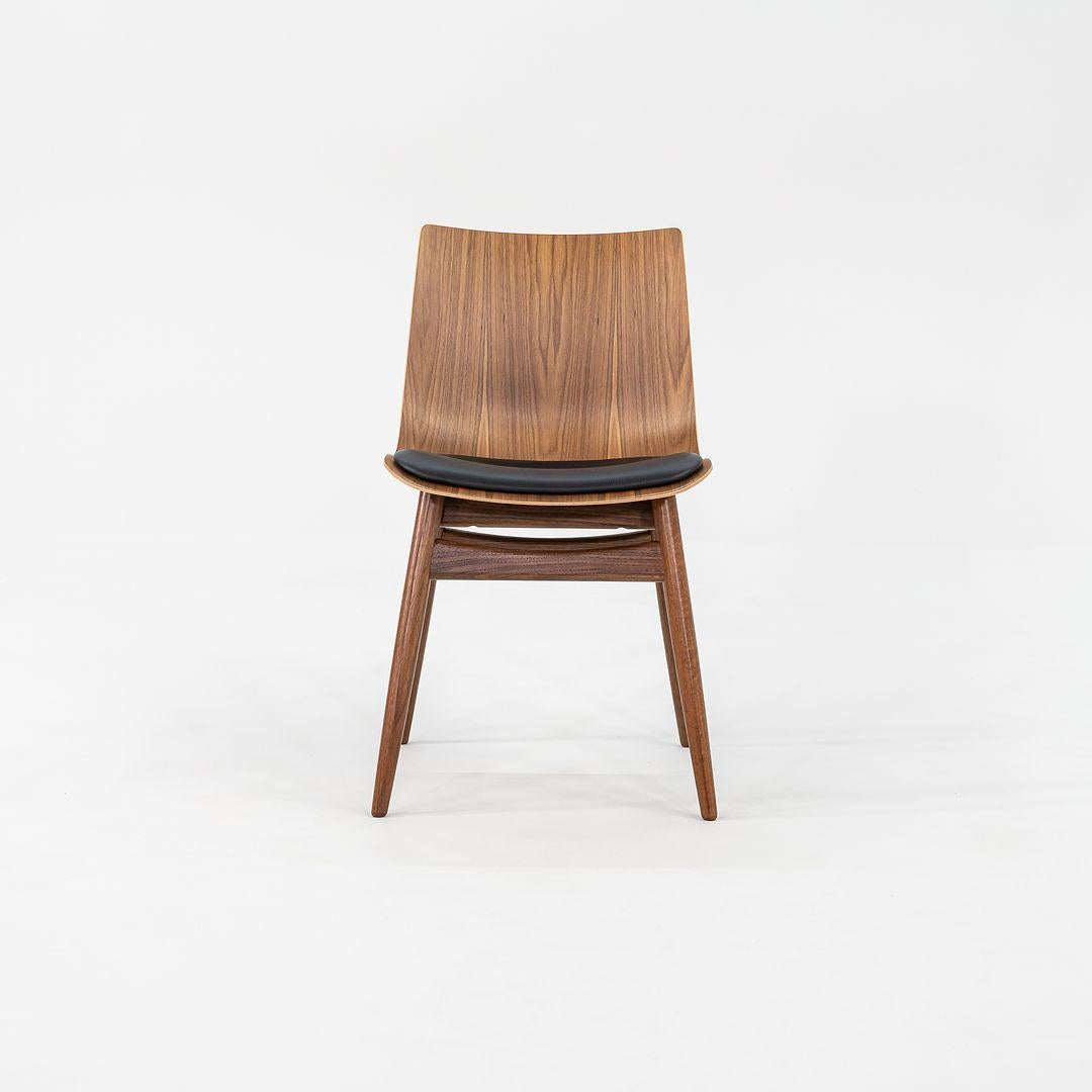 Modern 2023 Carl Hansen BA001S Preludia Chair in Walnut with Upholstered Leather Seat For Sale