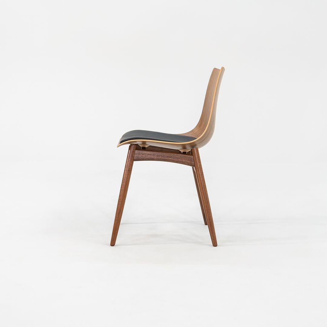 Danish 2023 Carl Hansen BA001S Preludia Chair in Walnut with Upholstered Leather Seat For Sale
