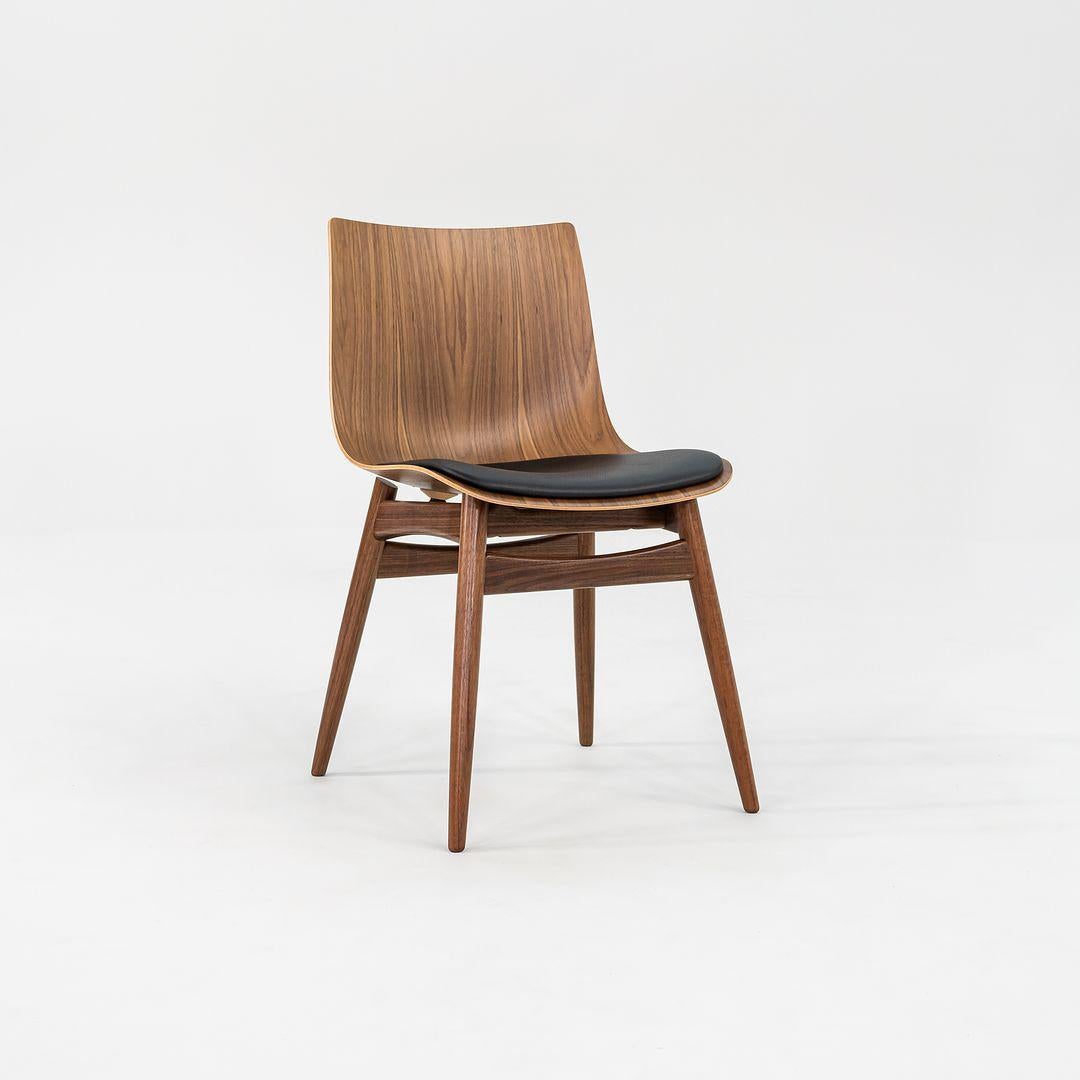 Contemporary 2023 Carl Hansen BA001S Preludia Chair in Walnut with Upholstered Leather Seat For Sale