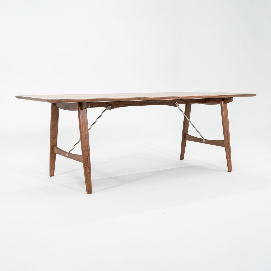 2023 Carl Hansen BM1160 Hunting Table by Borge Mogensen Walnut Lacquer Stainless For Sale 3