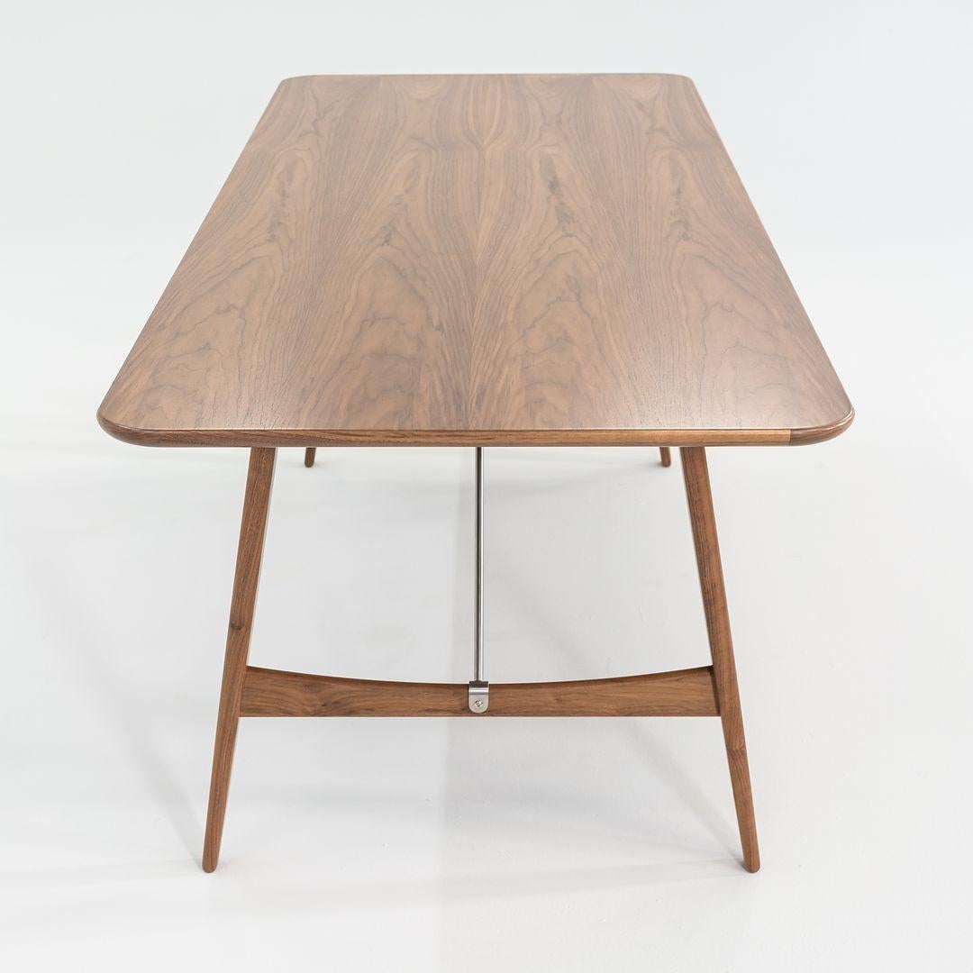 2023 Carl Hansen BM1160 Hunting Table by Borge Mogensen Walnut Lacquer Stainless For Sale 5