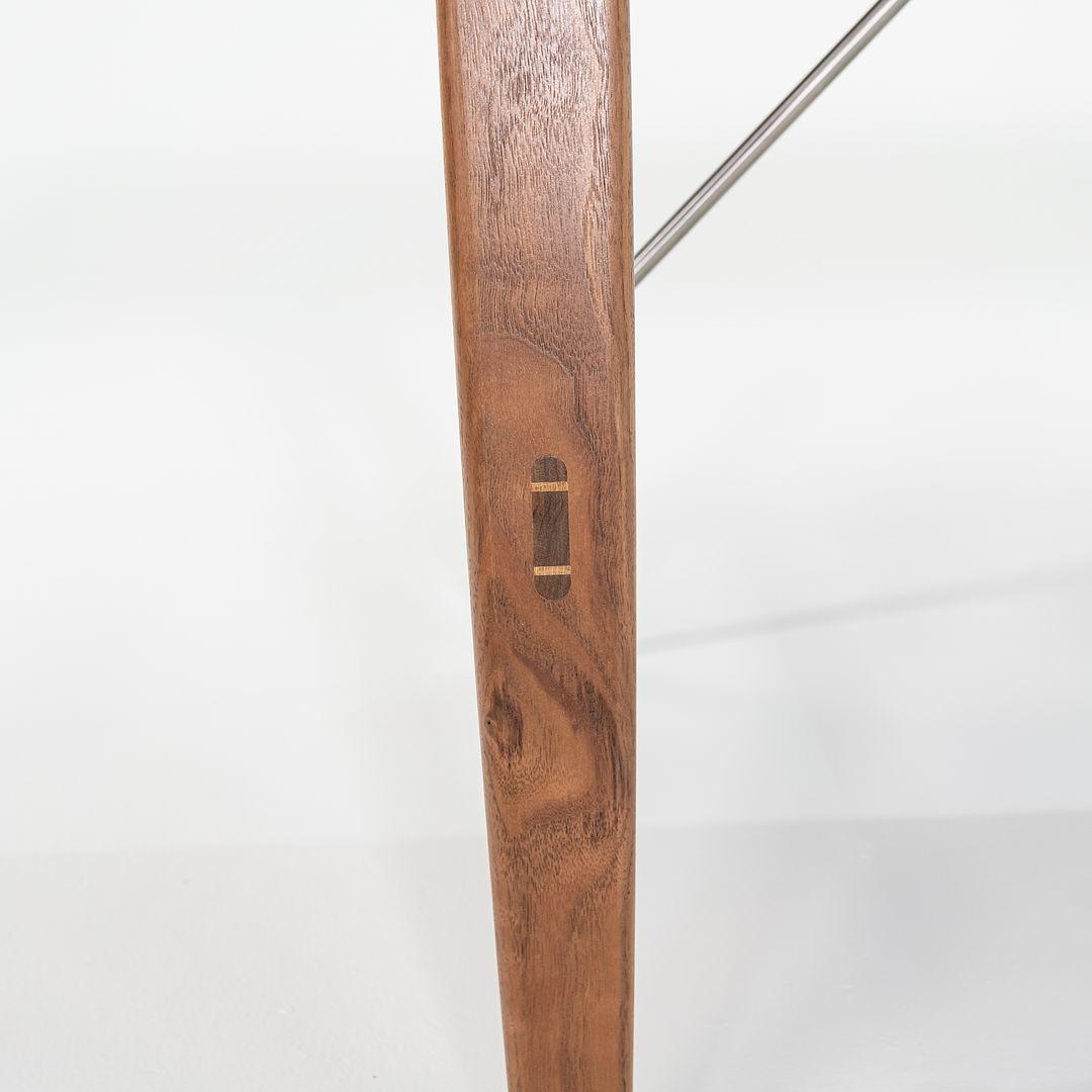 2023 Carl Hansen BM1160 Hunting Table by Borge Mogensen Walnut Lacquer Stainless In Excellent Condition For Sale In Philadelphia, PA