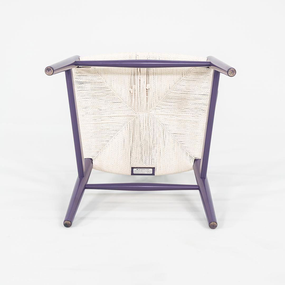 2023 Carl Hansen CH24 Wishbone Chair in Beeche Dark Purple w/ Papercord 3x Avail en vente 2
