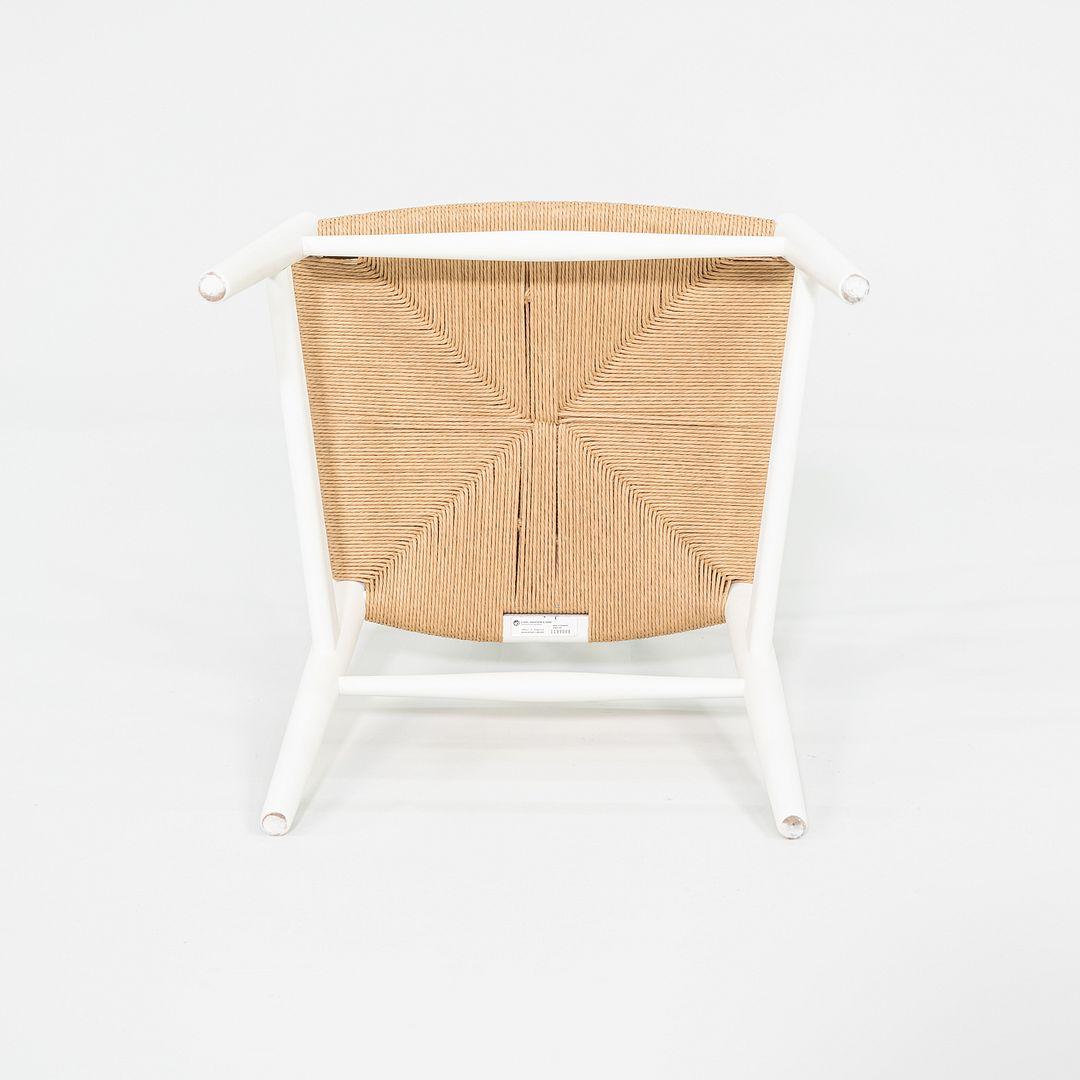 2023 Carl Hansen CH24 Wishbone Chair Faggio Bianco Naturale con Corde di Carta Naturale 4