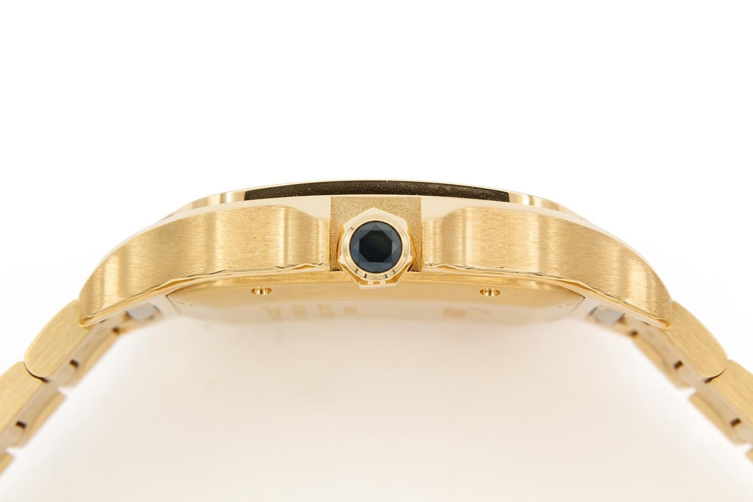 2023 Cartier Santos De Cartier Uhr groß 18K massiv Gold WGSA0029 BNP im Angebot 2
