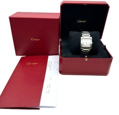 2023 Cartier Tank Francaise Large WSTA0067 Silver Roman Dial Steel Box Papers