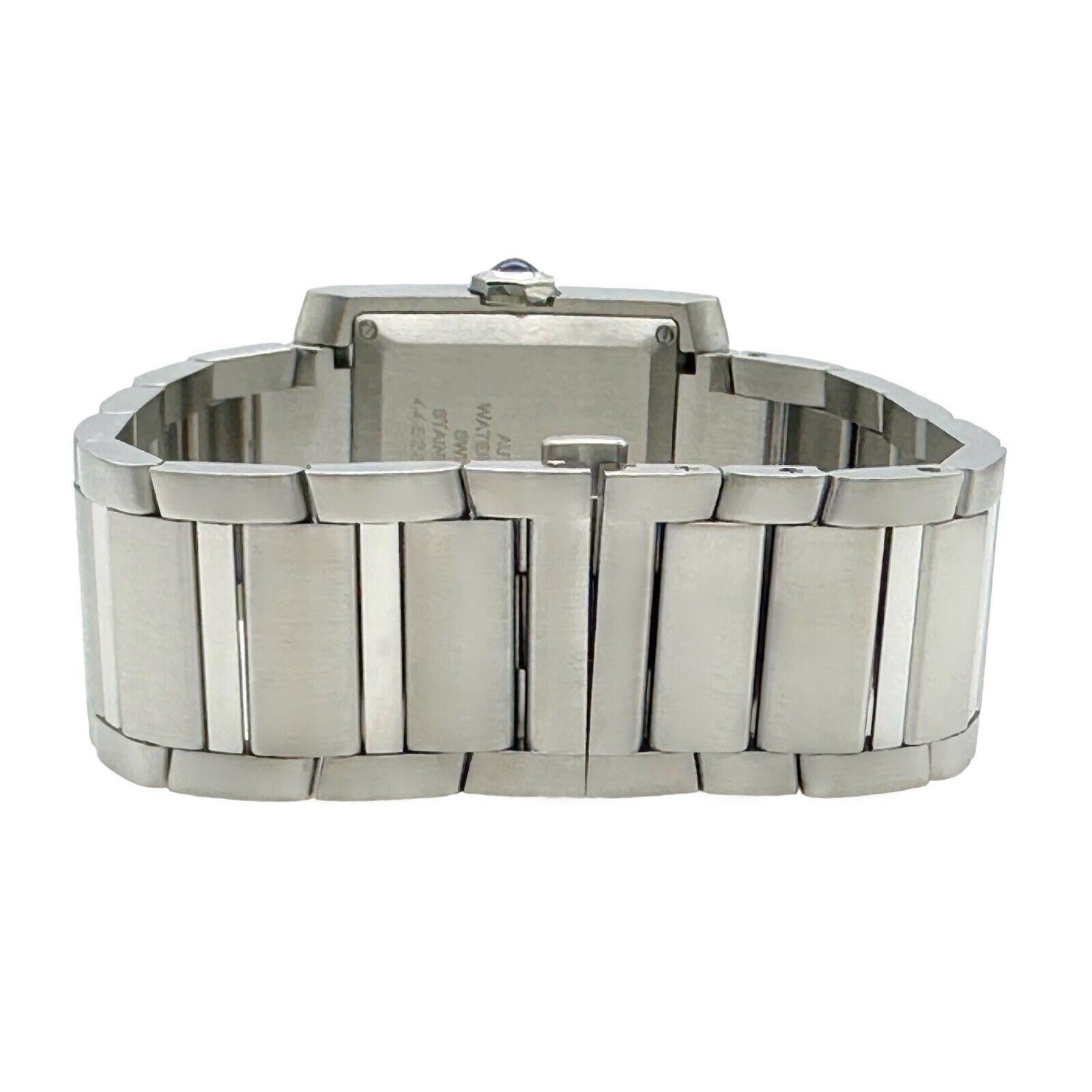 2023 Cartier Tank Francaise Large WSTA0067 Silver Roman Dial Stainless Steel For Sale 4