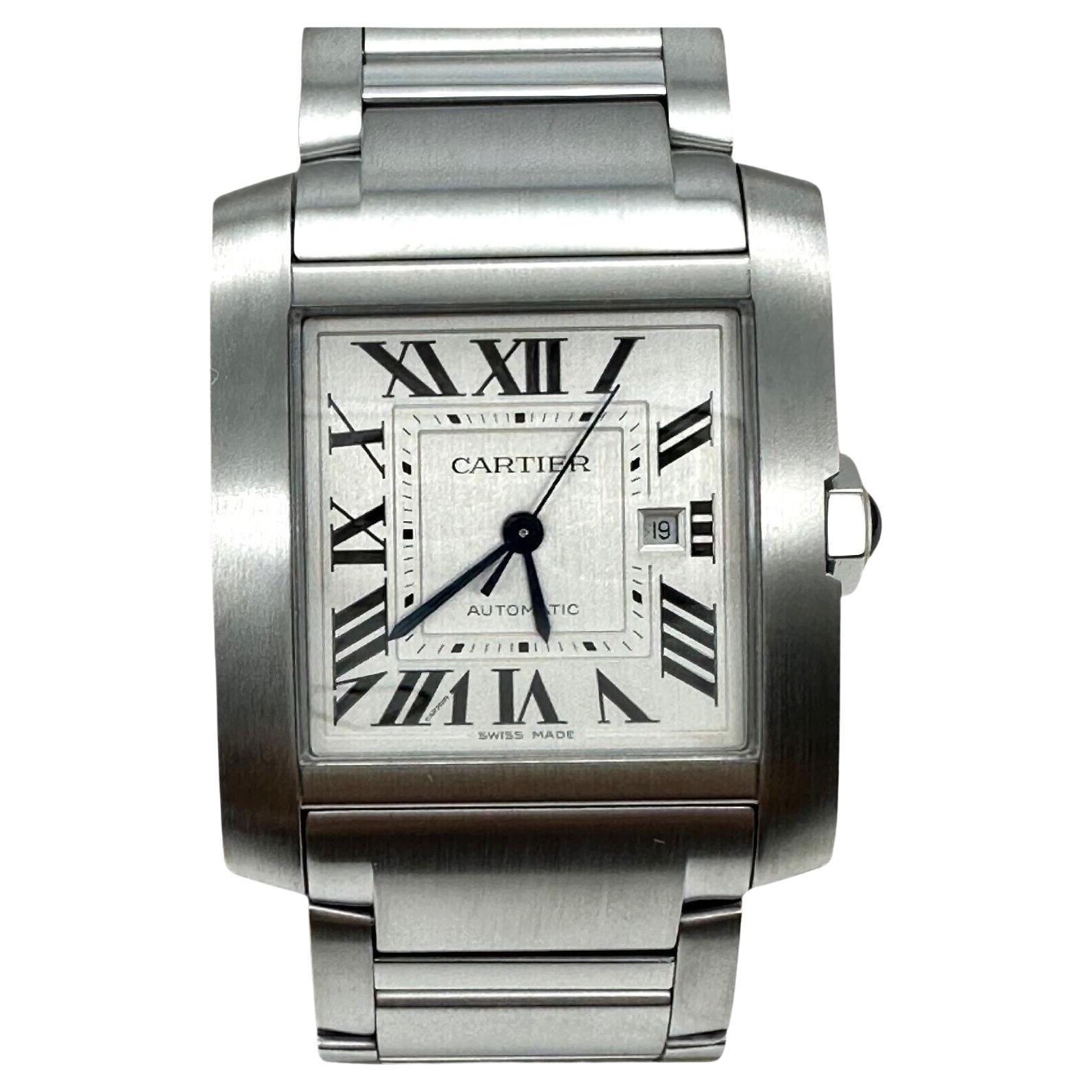 2023 Cartier Tank Francaise Large WSTA0067 Silver Roman Dial Stainless Steel