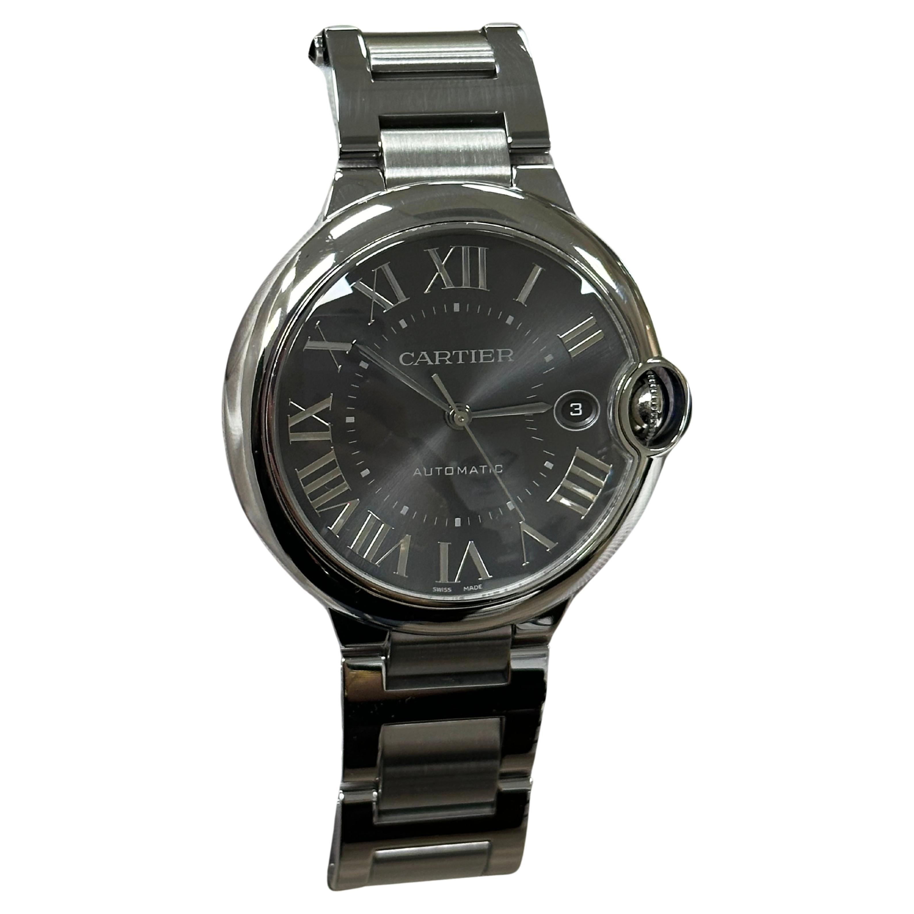 2023 Cartier WSBB0060 Ref 4345 Ballon Bleu Black Dial Stainless Steel Box Paper For Sale