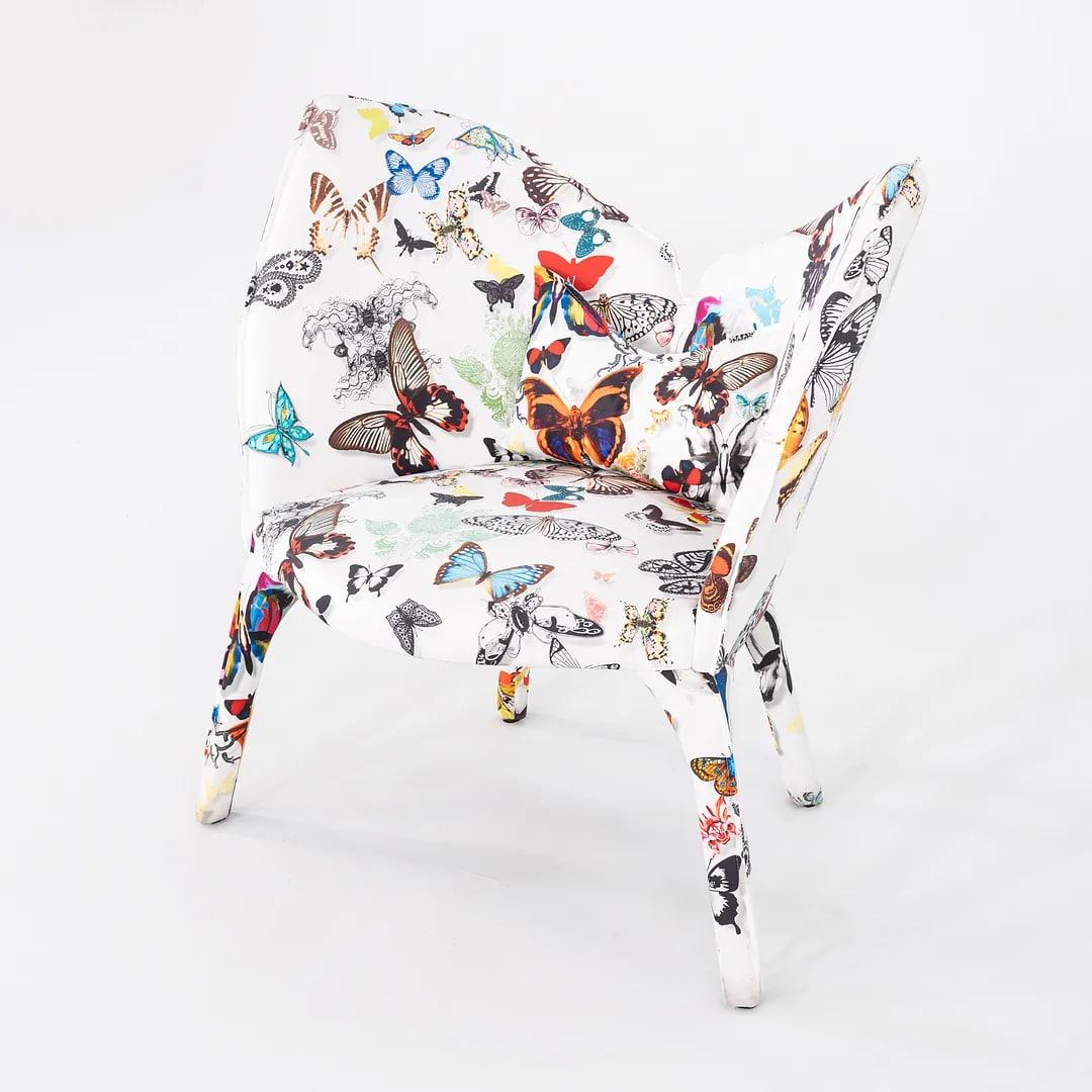 2023 Cecile Maia Pujol for Roche Bobois Lady B Lounge Arm Chair Tissue Butterfly For Sale 5