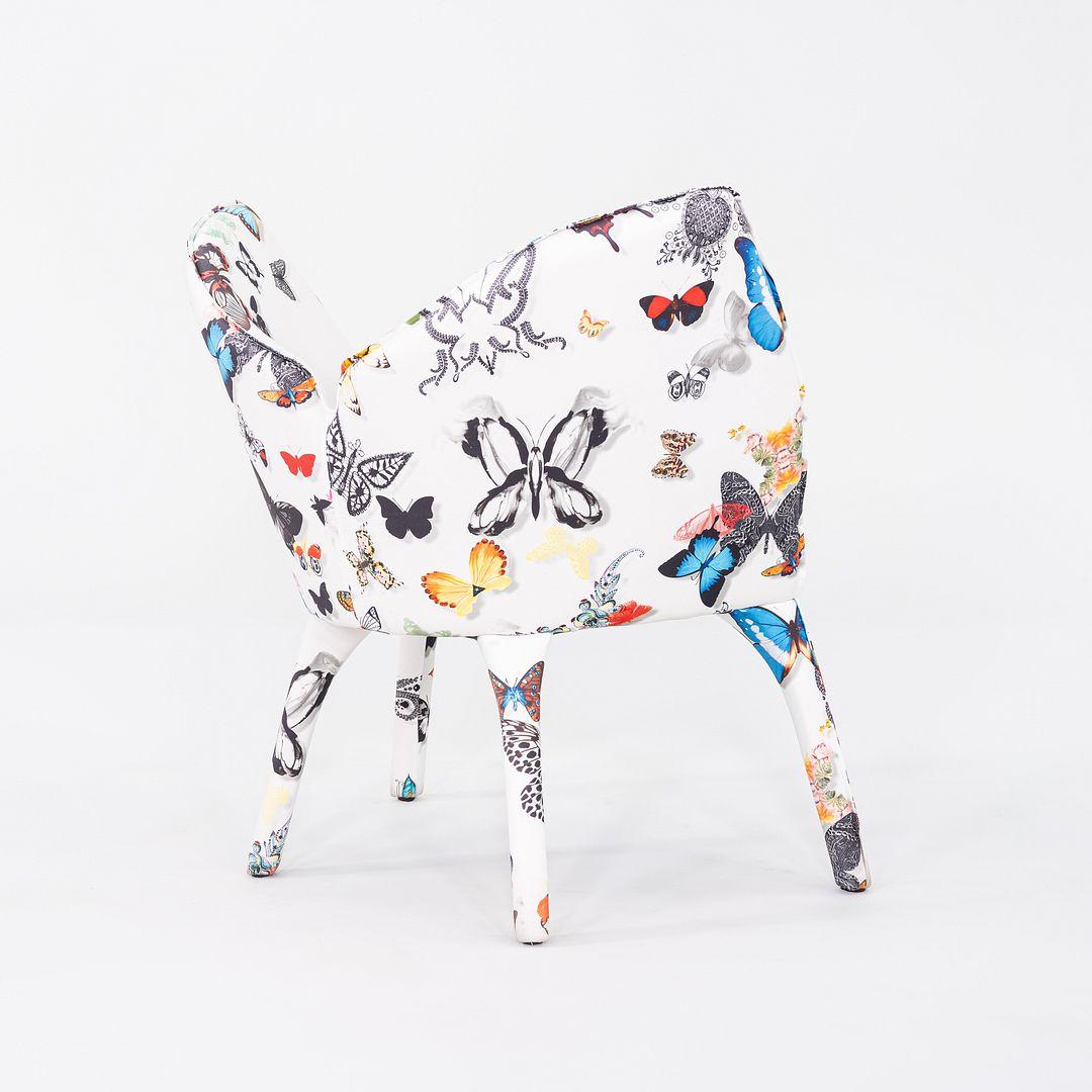 2023 Cecile Maia Pujol for Roche Bobois Lady B Lounge Arm Chair Tissue Butterfly In Excellent Condition For Sale In Philadelphia, PA