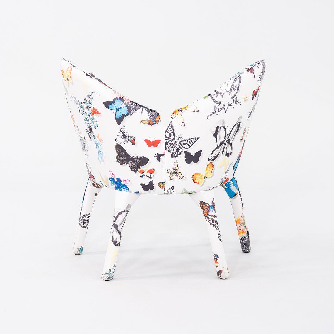 Contemporary 2023 Cecile Maia Pujol for Roche Bobois Lady B Lounge Arm Chair Tissue Butterfly For Sale