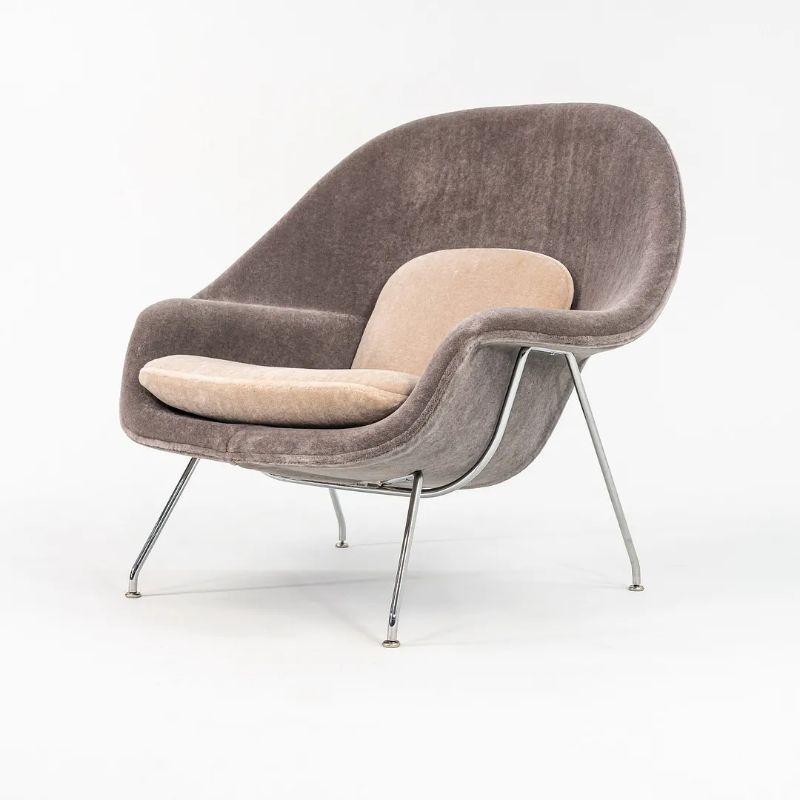 American 2023 Eero Saarinen For Knoll Full Size Womb Chair in Two-Tone Velvet For Sale
