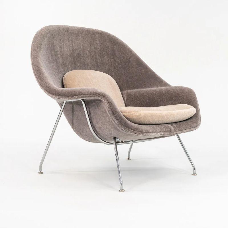 2023 Eero Saarinen For Knoll Full Size Womb Chair in Two-Tone Velvet For Sale 2