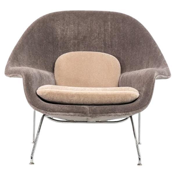 2023 Eero Saarinen For Knoll Full Size Womb Chair in Two-Tone Velvet For Sale