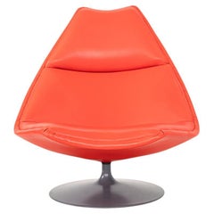 2023 Geoffrey Harcourt for Artifort F510 Lounge Chair in Fire Red 4x Available