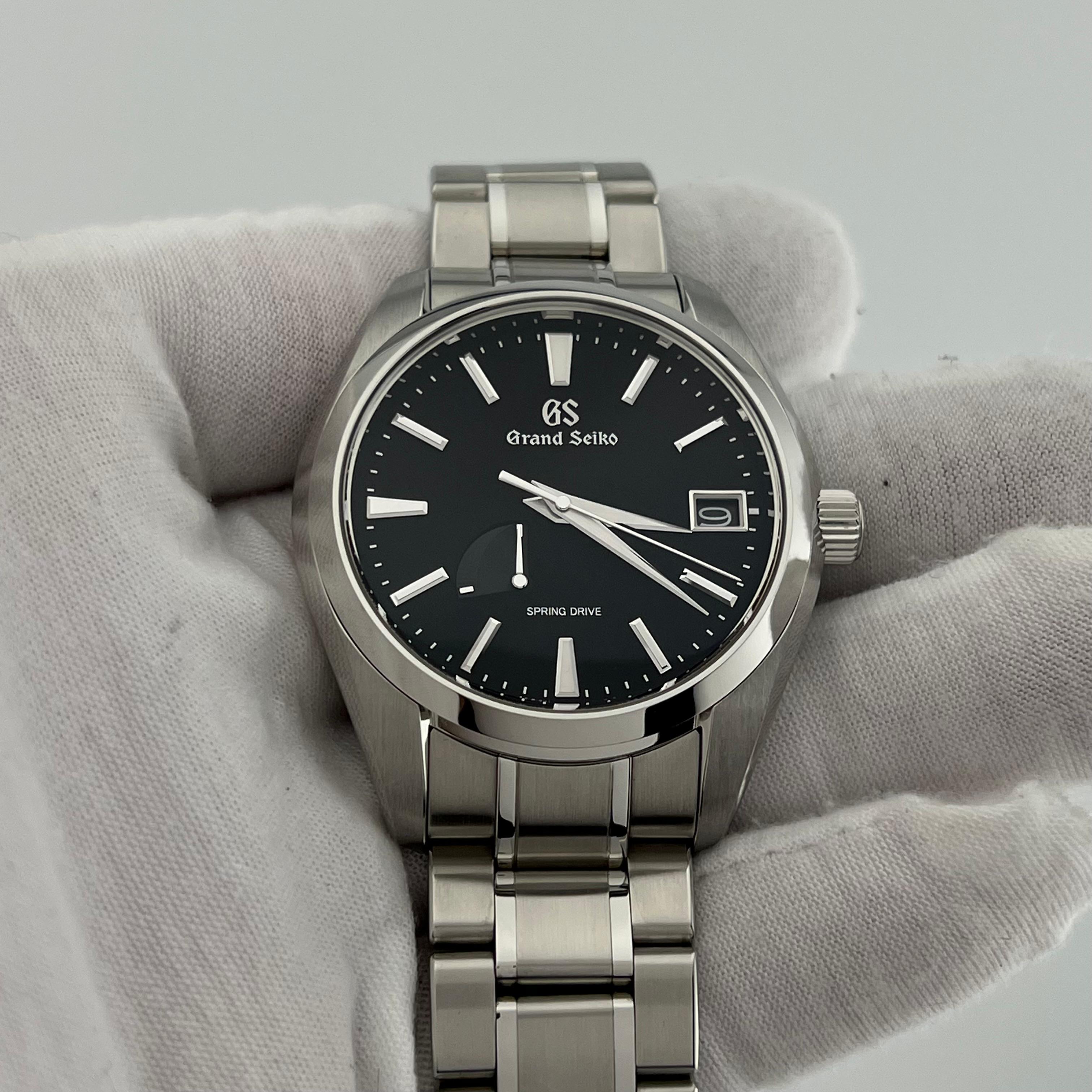 2023 Grand Seiko Heritage Spring Drive SBGA203G 40mm Esfera Negra Acero Caja Papeles en venta 9