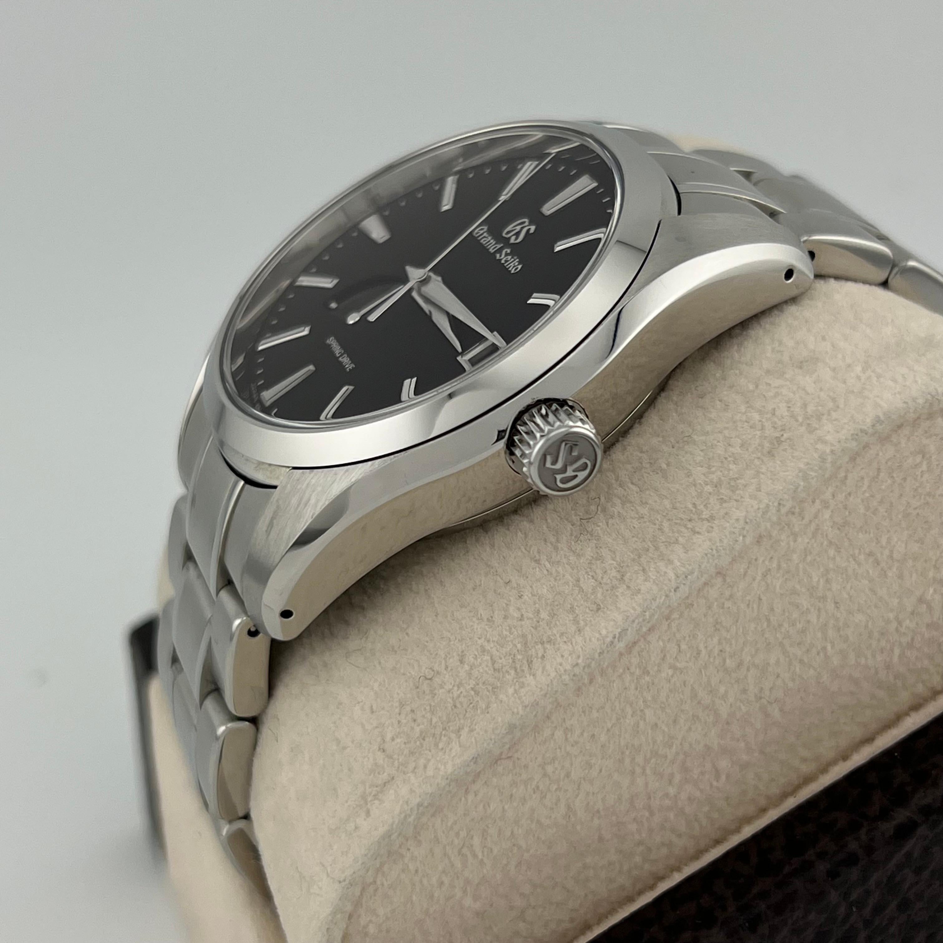 Femenino o masculino 2023 Grand Seiko Heritage Spring Drive SBGA203G 40mm Esfera Negra Acero Caja Papeles en venta