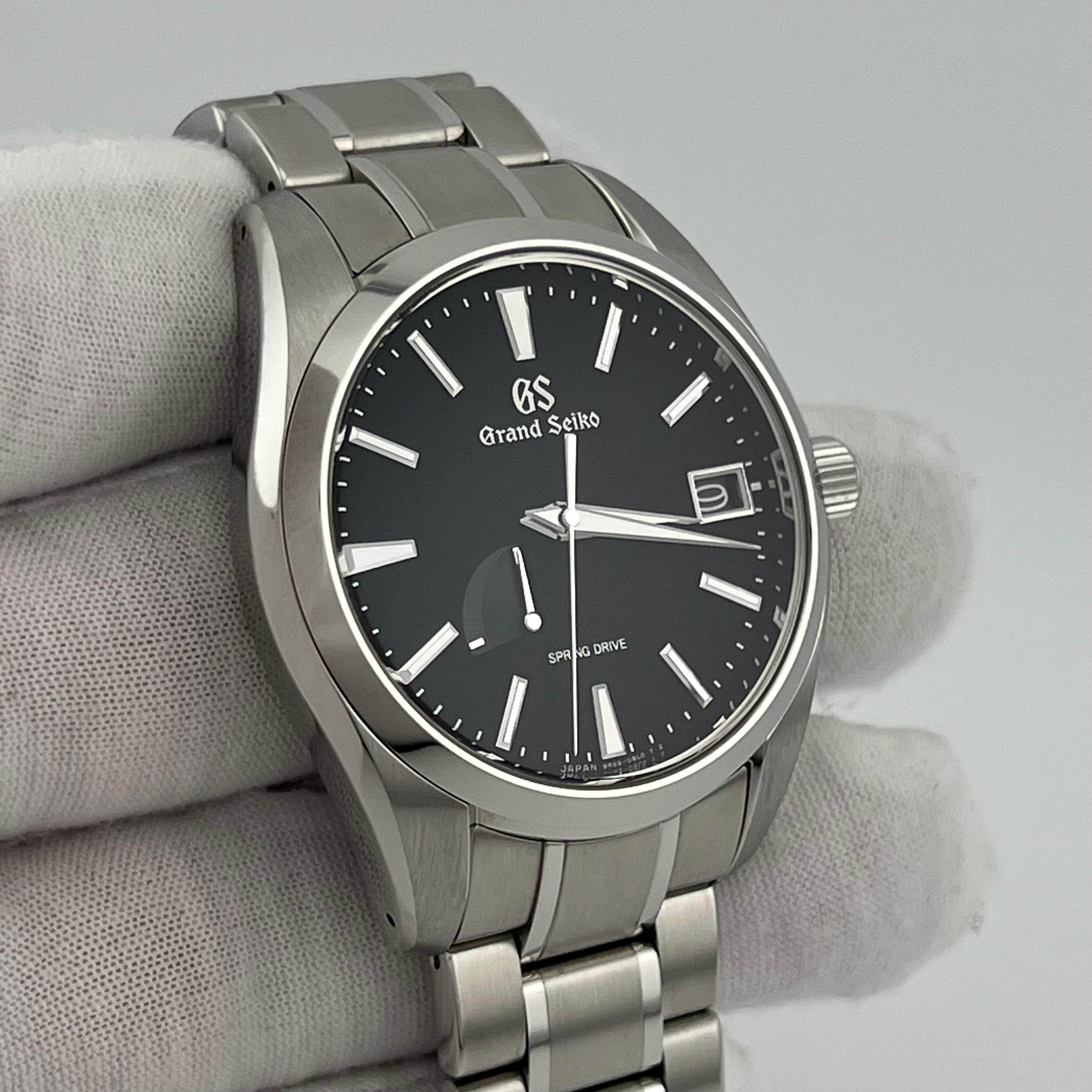 2023 Grand Seiko Heritage Spring Drive SBGA203G 40mm Esfera Negra Acero Caja Papeles en venta 1
