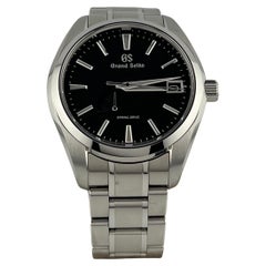 2023 Grand Seiko Heritage Spring Drive SBGA203G 40mm Black Dial Steel Box Papers
