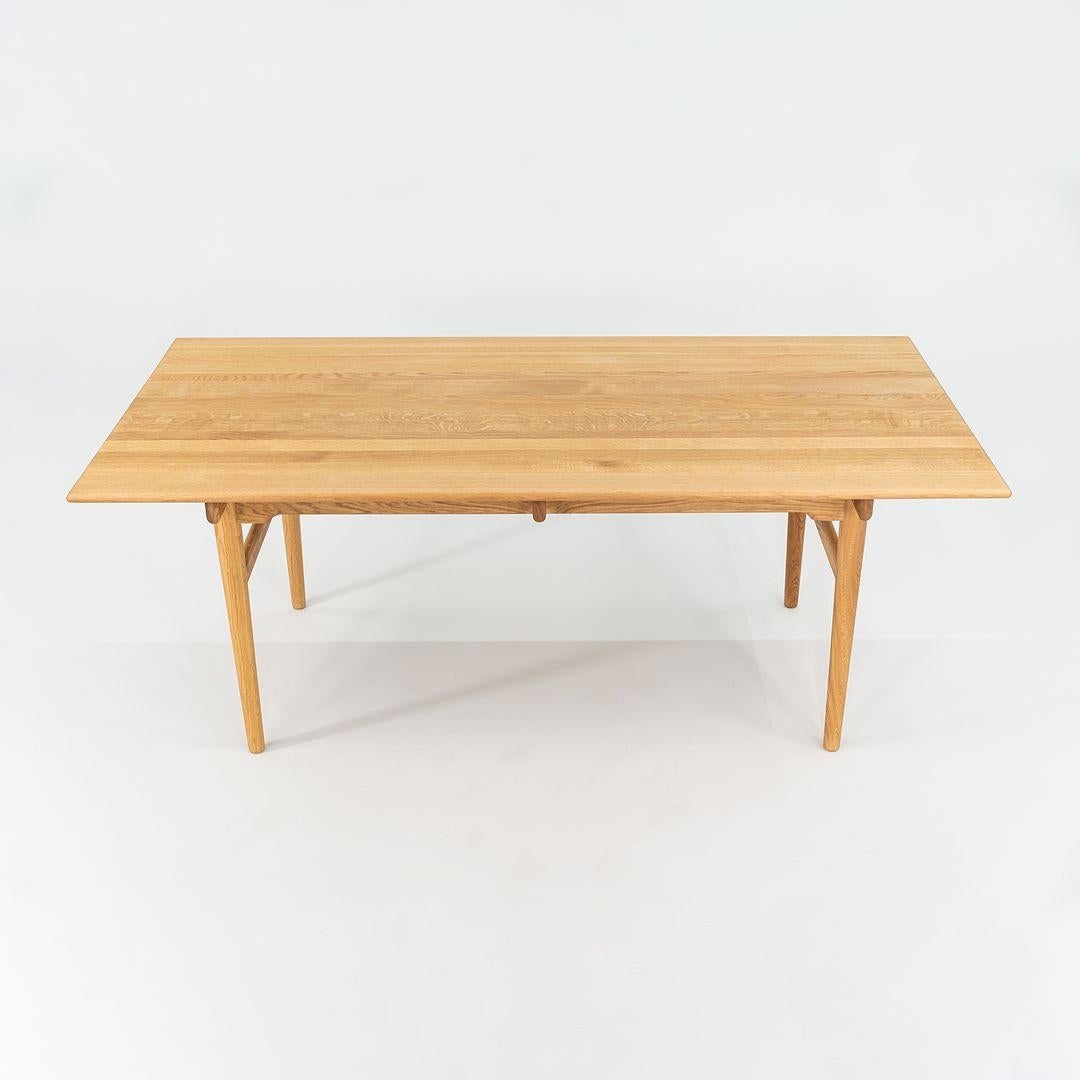 Chêne 2023 Hans Wegner for Carl Hansen CH327 Table de salle à manger en chêne massif huilé 75x37 in en vente
