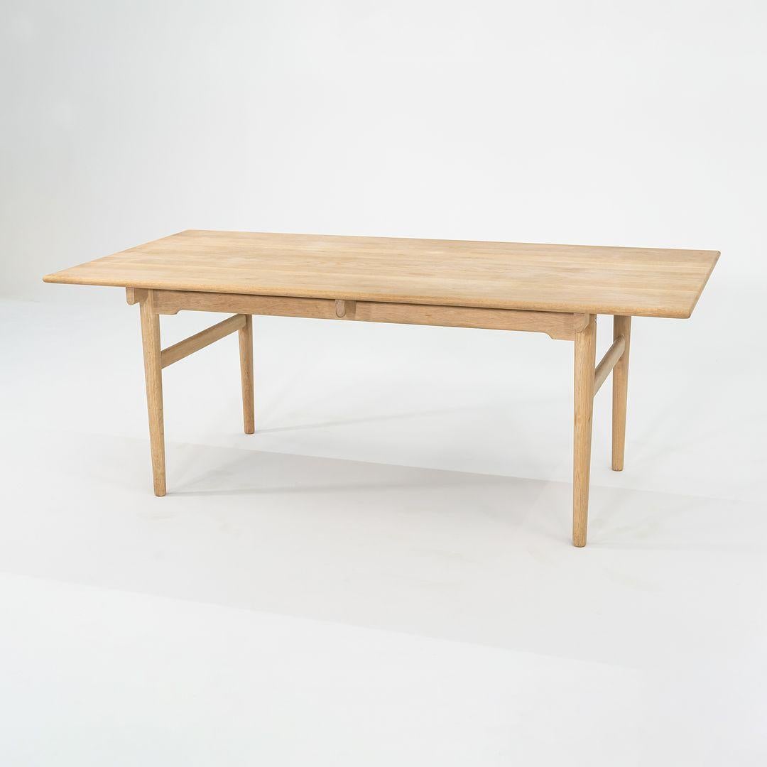 Moderne 2023 Hans Wegner for Carl Hansen CH327 Table de salle à manger en chêne blanc huilé 75 pouces en vente