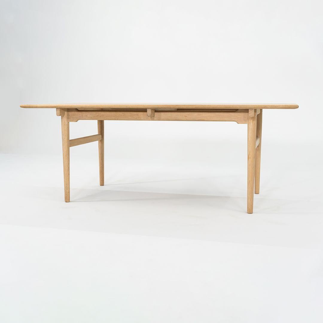 Danois 2023 Hans Wegner for Carl Hansen CH327 Table de salle à manger en chêne blanc huilé 75 pouces en vente