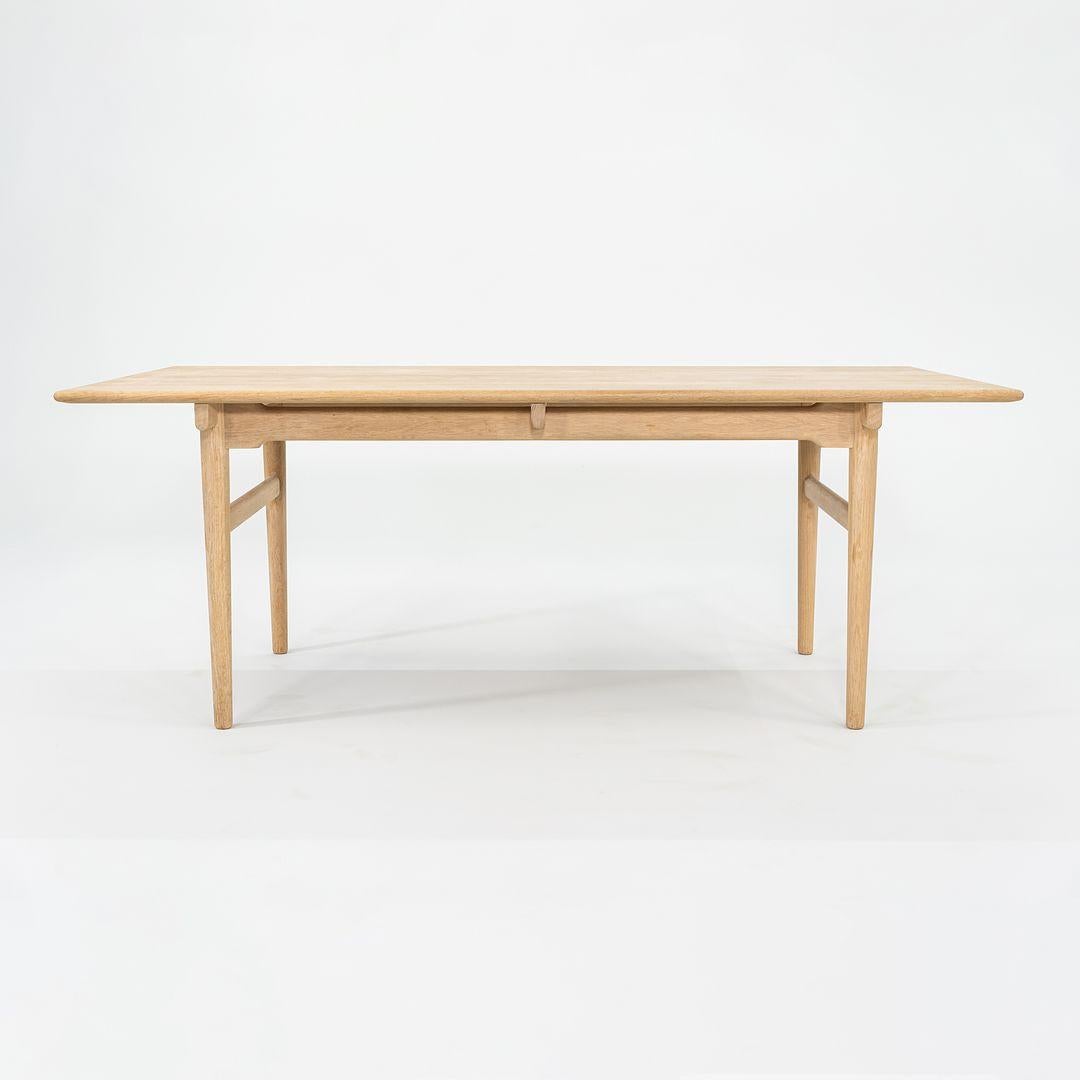 XXIe siècle et contemporain 2023 Hans Wegner for Carl Hansen CH327 Table de salle à manger en chêne blanc huilé 75 pouces en vente