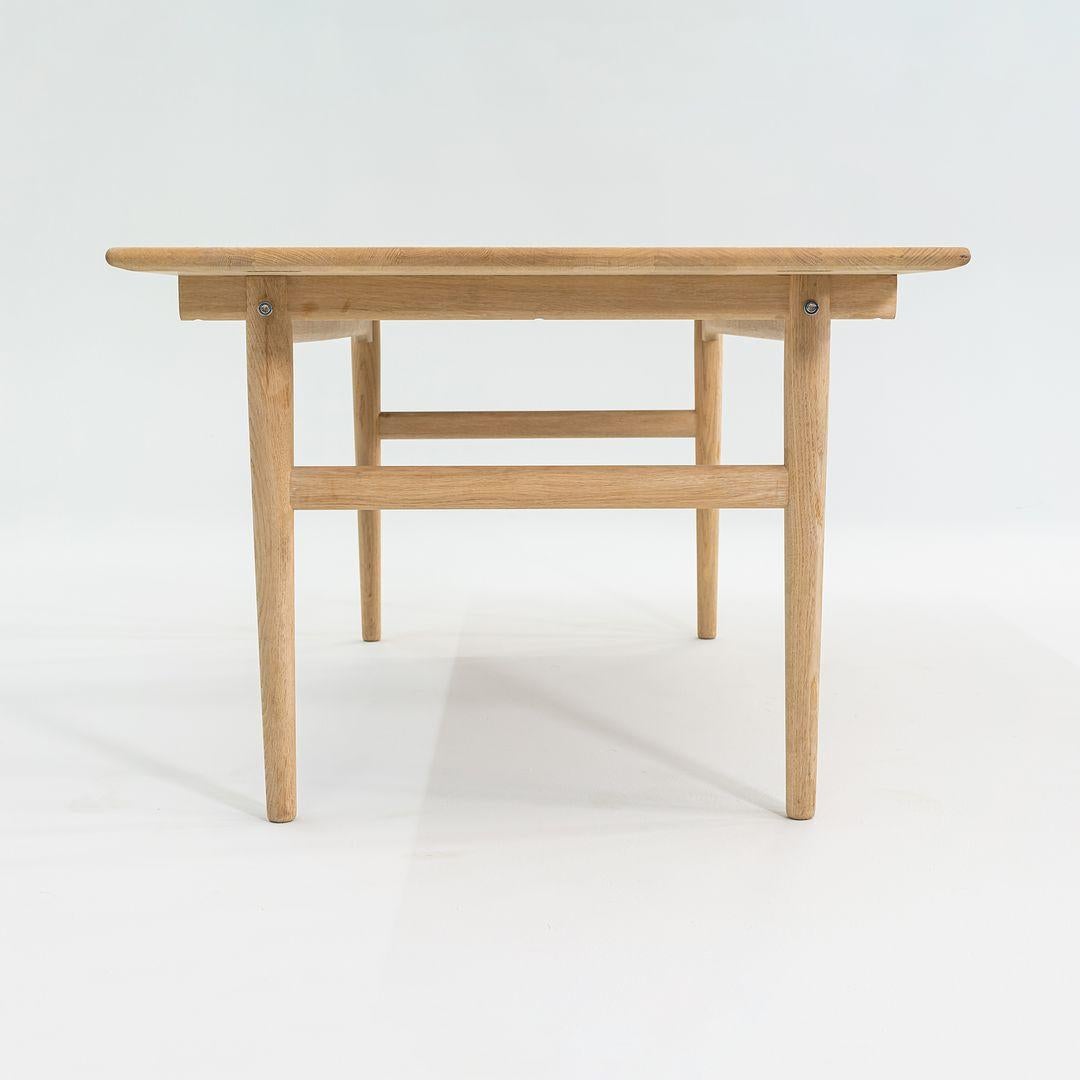 Chêne 2023 Hans Wegner for Carl Hansen CH327 Table de salle à manger en chêne blanc huilé 75 pouces en vente