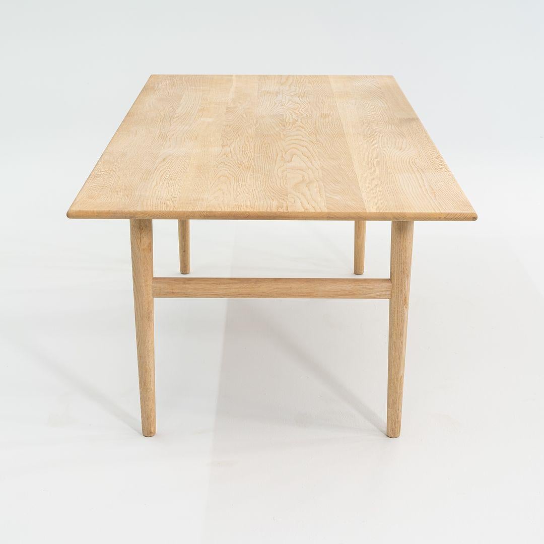2023 Hans Wegner for Carl Hansen CH327 Table de salle à manger en chêne blanc huilé 75 pouces en vente 1