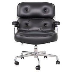 2023 Herman Miller Eames Time Life Desk Chair, Model ES204, in Black Leather