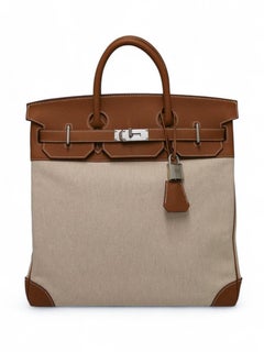 2023 Hermès HAC 40 canvas and leather