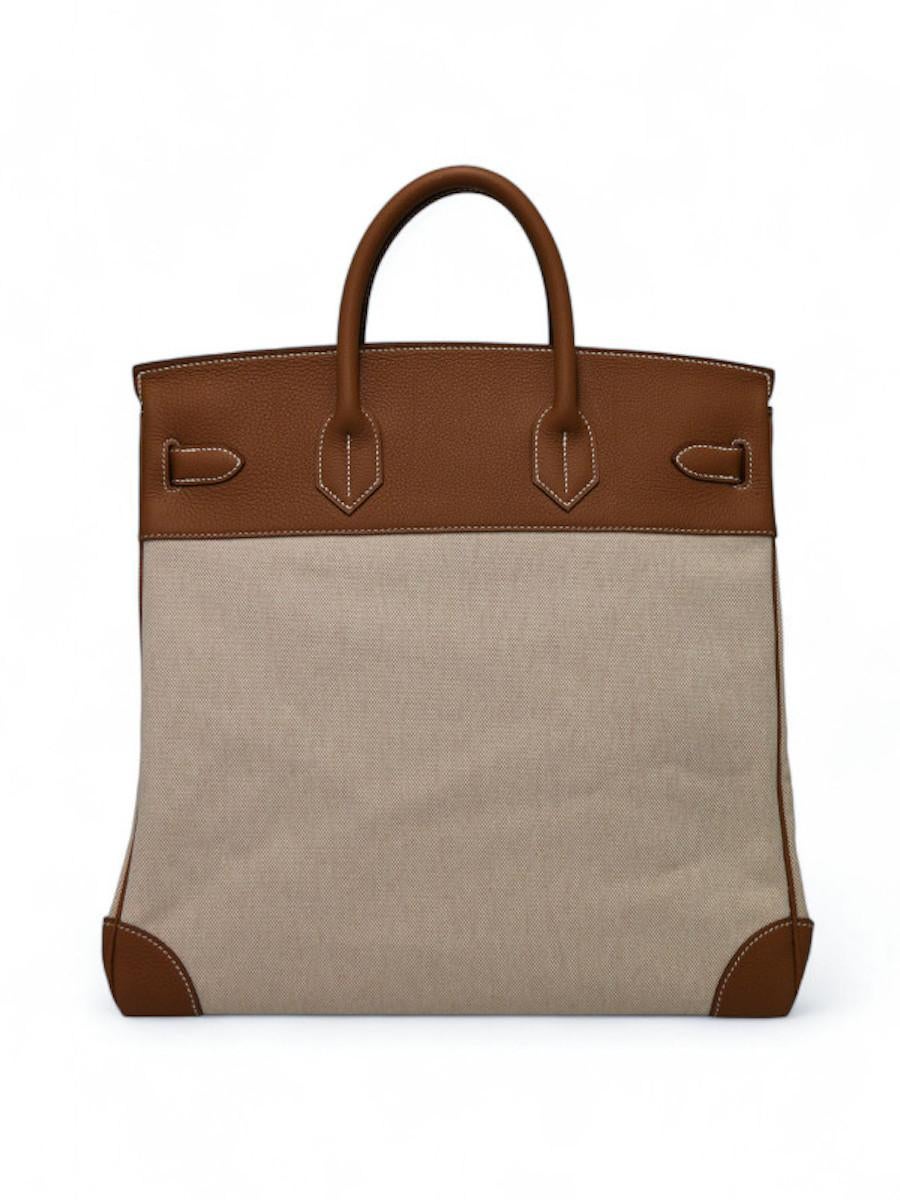 Women's or Men's 2023 Hermès HAC 40 canvas and leather For Sale