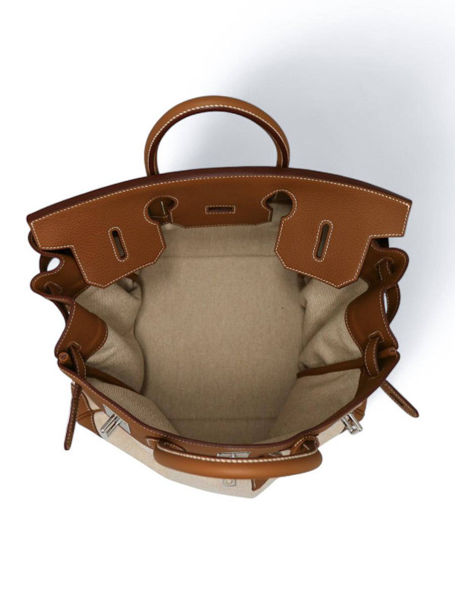 2023 Hermès HAC 40 canvas and leather For Sale 3