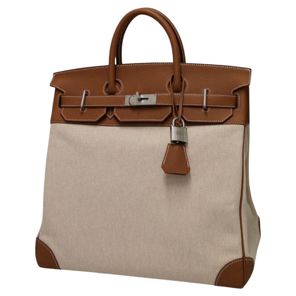 2023 Hermès HAC 40 canvas and leather For Sale