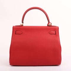 2023 Hermès Vermillion Togo Retourne Kelly 28 GHW