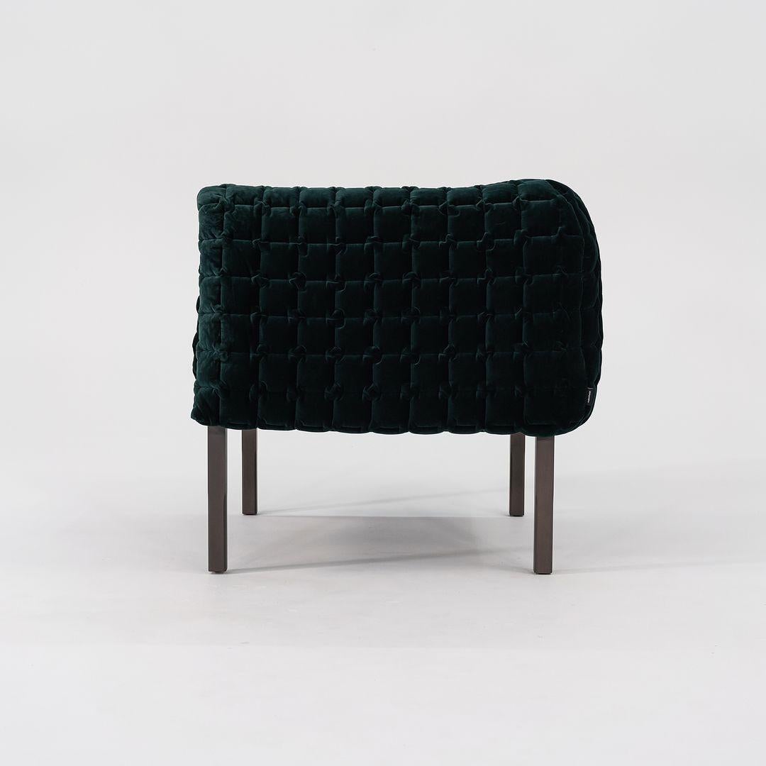 Fauteuil gauche Inga Sempe Ruche en velours de coton vert Boutelle Harald-3, 2023 en vente 4