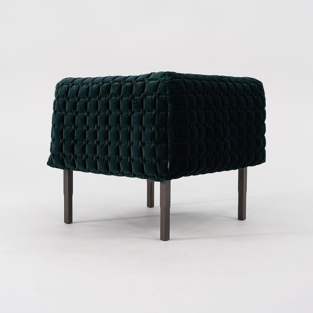 XXIe siècle et contemporain Fauteuil gauche Inga Sempe Ruche en velours de coton vert Boutelle Harald-3, 2023 en vente