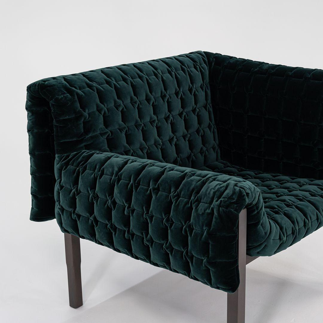 Fauteuil gauche Inga Sempe Ruche en velours de coton vert Boutelle Harald-3, 2023 en vente 1