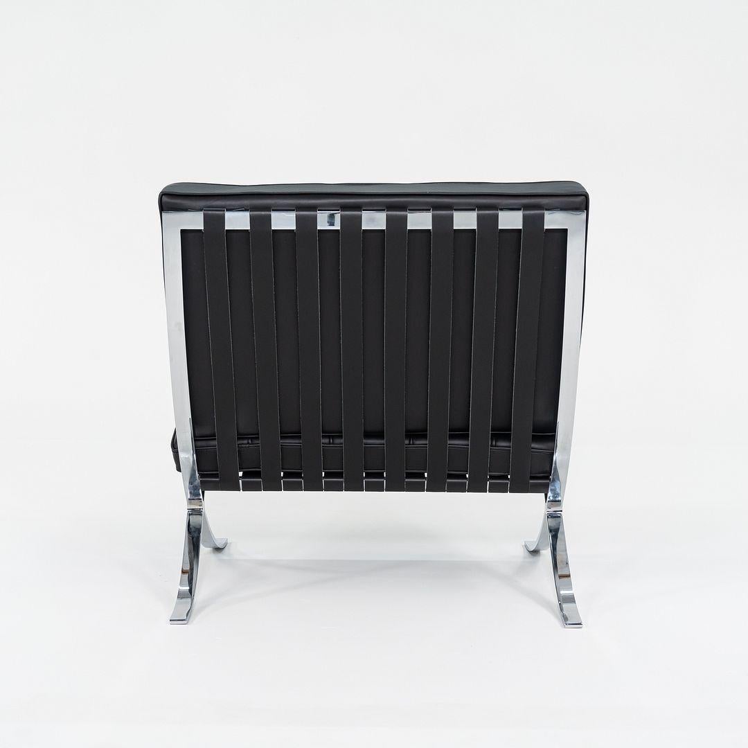 2023 Knoll Barcelona Lounge Chair by Mies van der Rohe in Black Leather In Good Condition For Sale In Philadelphia, PA
