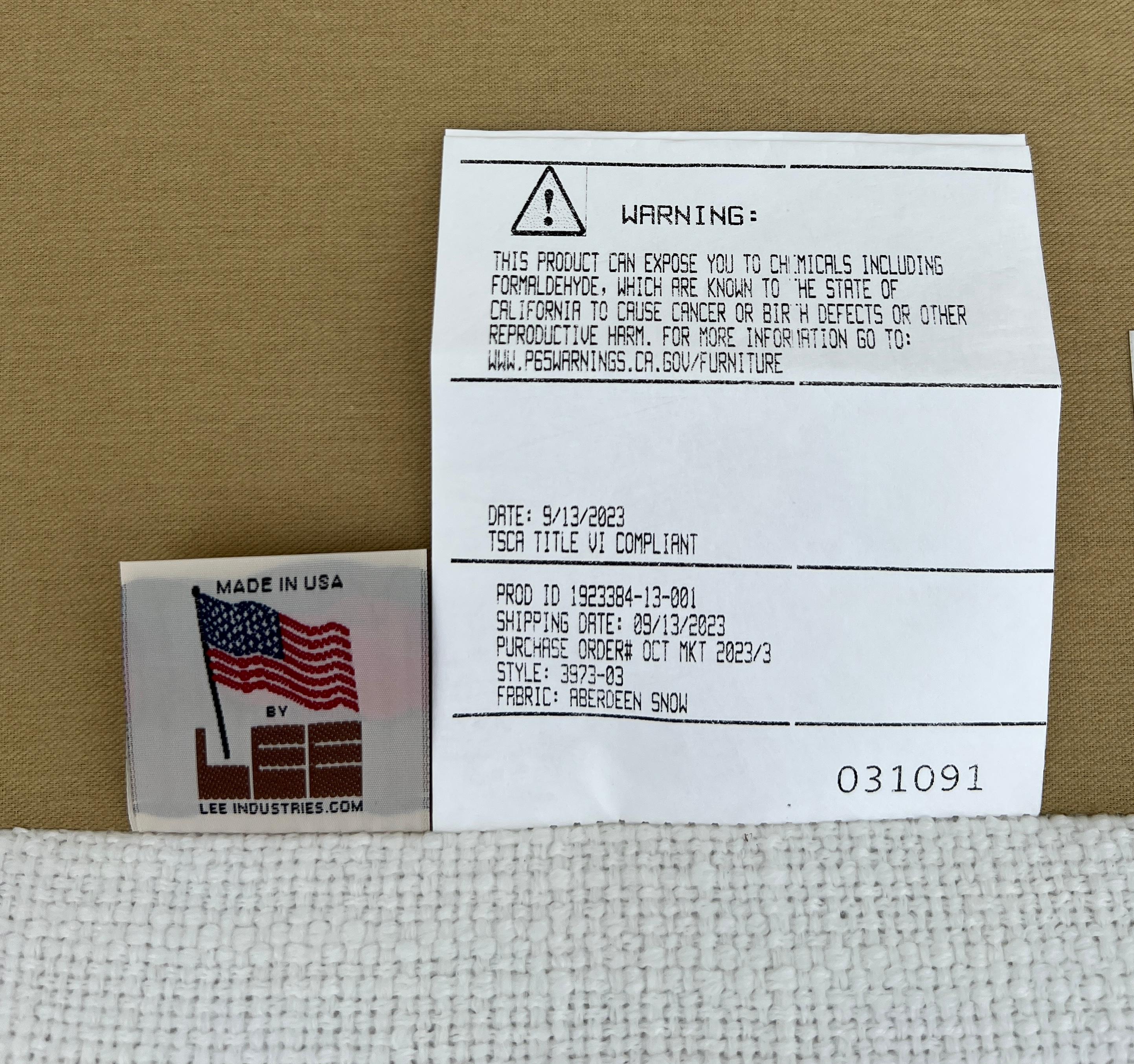 2023 Lee Industries Transitional Sofa For Sale 1