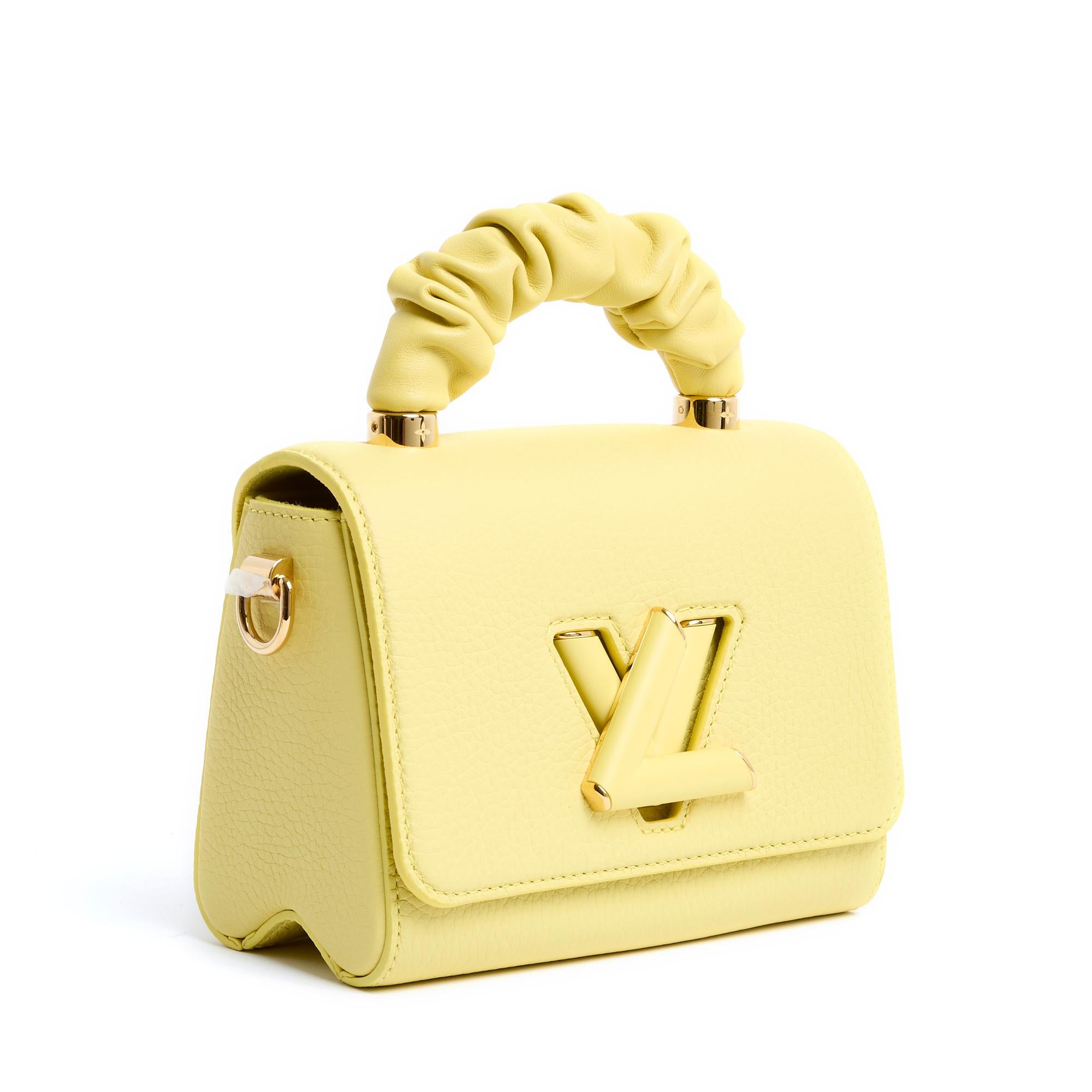 2023 Louis Vuitton Twist Handle PM Yellow Leather Bag In New Condition For Sale In PARIS, FR